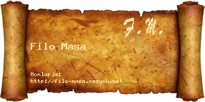 Filo Masa névjegykártya