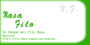 masa filo business card